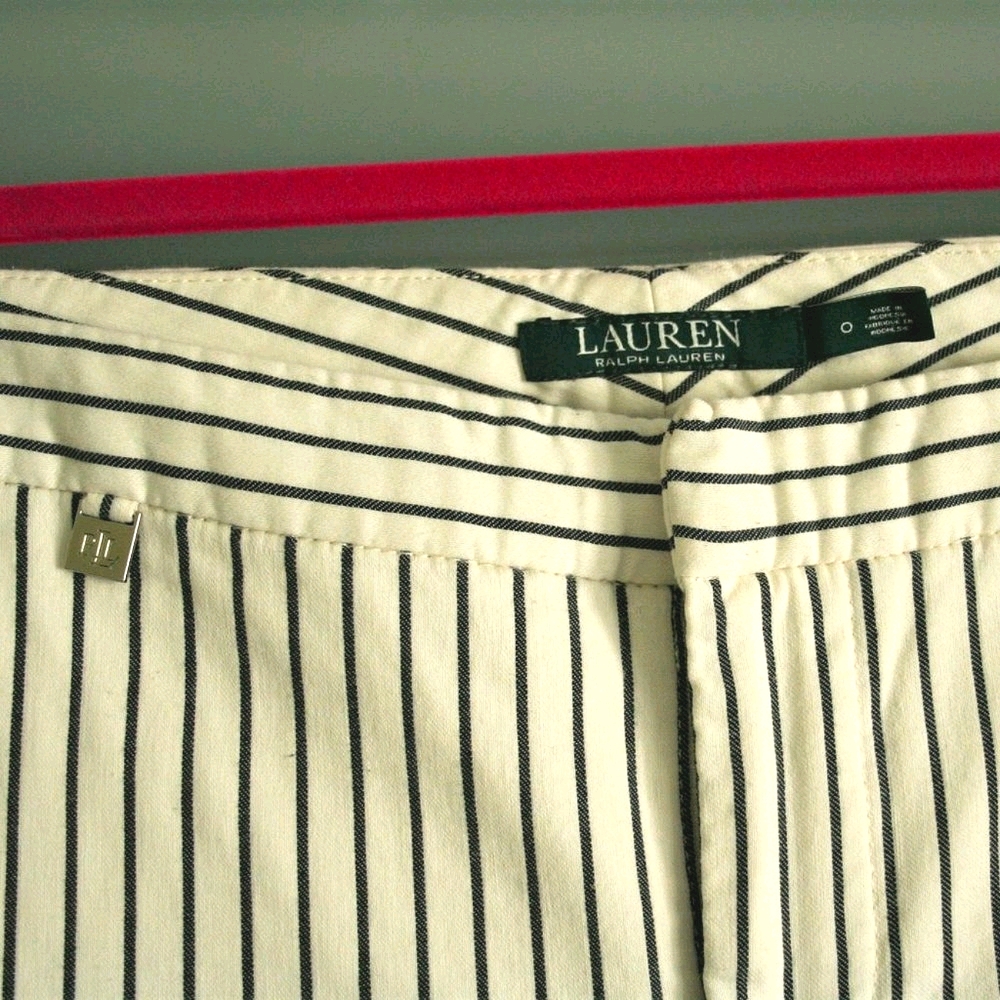 RALPH LAUREN striped cropped trousers